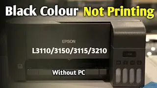 Epson L3110/L3150/3115/3210 Print head Cleaning without PC | Missing Black Ink & Color, Line Problem