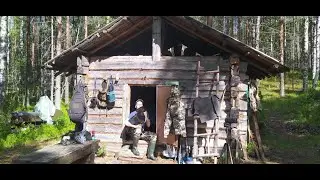 ТРИ ДНЯ В ТАЙГЕ / ЛОВЛЯ ЩУКИ НА КРУЖКИ / РЫБАЛКА НА СПИННИНГ / ТАЕЖНАЯ ИЗБА / КАРЕЛИЯ / часть 1