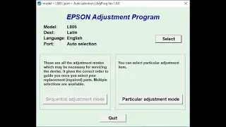 How to Reset Epson L805