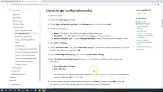 Client Apps app configuration policies - Microsoft Intune Training Series video No#91