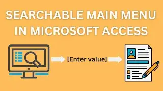 Create a main menu in MS Access with search filtering options to open your forms