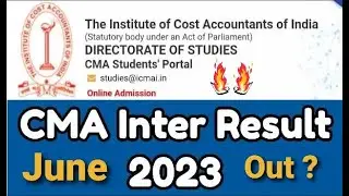Cma inter june attempt result 2023 out now😱|cma inter june result 2023😥|cma inter,final result 2023🤯
