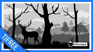 Inkscape | Silhouette Art from Traced Images (Speed Art)