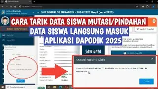 CARA TARIK DATA SISWA MUTASI (PINDAHAN) YANG BENAR APLIKASI DAPODIK 2025