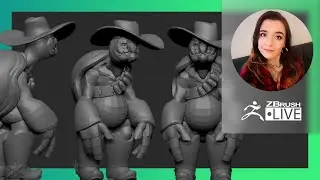 Creature & Character Concept Sculpting: Turtle Sheriff - Ashley A. Adams A_Cubed - ZBrush 2022