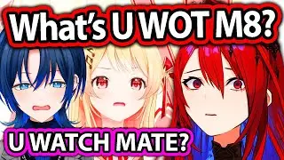 Elizabeth Teaches Kanade and Ao-Kun British English Slang U WOT M8 and its Hilarious 【Hololive】