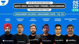 GATE 2021 Analysis | Civil | Panel Discussion | GATE CE Expected Cutoff 2021 by Unacademy GATE Team