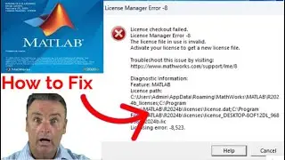 how to fix matlab license manager error 8 on laptop and PC