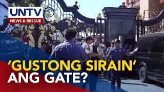 PNP at KOJC members, nagkatensyon nang buksan ng mga pulis ang emerald gate ng compound