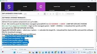 @sapbasishana SAP UPGRADE USING SUM - PRE STEPS
