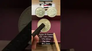 50 Piastres Silver Coin from Egypt - Ping Test