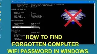 How to find forgotten computer wifi password in easy way in windows