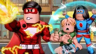 Adopted By A SUPERHERO Family! (A Roblox Movie)