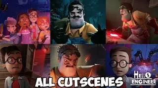 Hello Neighbor - HELLO ENGINEER ALL CUTSCENES (FULL MOVIE)