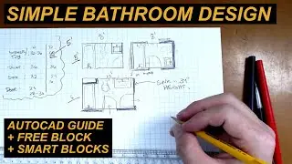 Simple Bathroom Layout Design - DIY Cabin Design - Autocad Guide