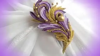 DIY  how to make, satin ribbon Brooch, handmade.