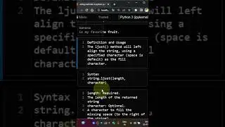 ljust string method python tamil #python #shorts