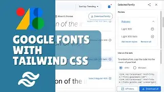 How to use google fonts in tailwind css?