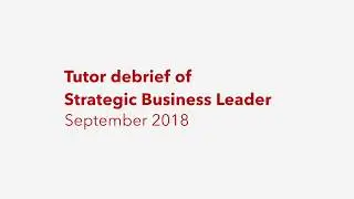 SBL September 2018 debrief: question 1