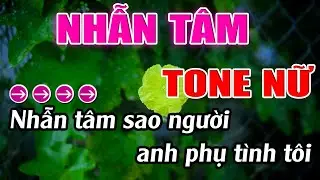 Nhẫn Tâm Karaoke Tone Nữ ( C#m ) Karaoke Lâm Beat - Beat Mới