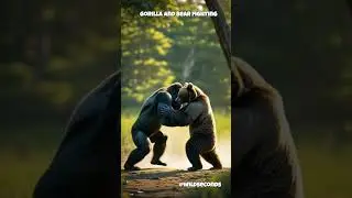 Gorilla and Bear Fighting  #documentary #nature #wildlife #bear