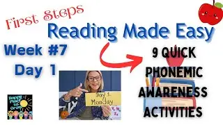 Reading Made Easy Week #7 Day 1- Fast, Fun, Skill Building Activities @happyplacetogrow