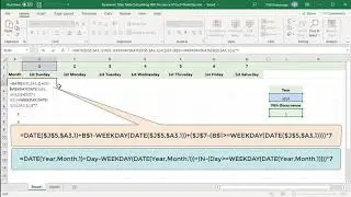 How to Generate Dynamic Date Table for Nth Occurrence of each Weekday in Excel - Office 365