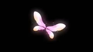 Neon pink butterfly black screen effect video, No copyright - free video, NP Creative