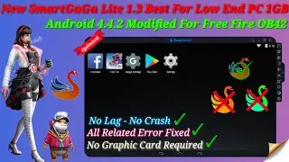 (New) SmartGaGa Lite 1.3 Version For Low End PC | Best For Free Fire OB42 | Best Emulator For PC 1GB