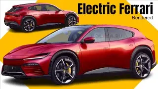 First Ferrari Electric Car Rendered