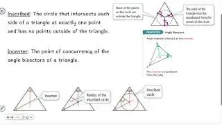 Geometry 5-2: Bisectors in Triangles