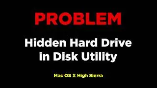 Hidden Hard Drive in Disk Utility