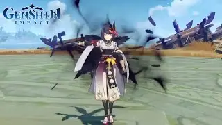 Kujou Sara gameplay Animations Other Version | Genshin Impact 2.1 Leaks