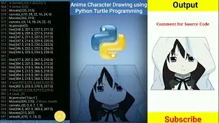 Akemi Homura(Anime Character) Drawing using Python Turtle Programming.