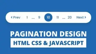 Pagination UI Design Using HTML CSS & JavaScript _ Fully Functional Pagination Design in JavaScript.