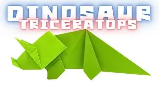 How to Make an Easy Origami Dinosaur (Triceratops) | Paper Folding Dinosaur | DIY Origami Ideas