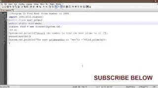 Programe To Finding Next Prime Number In Java