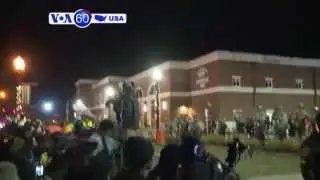 Protests in Ferguson continue as other cities join in demonstrations - VOA60 America 11-26-14