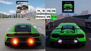 CarX Street vs Apex Racing | Cars Engine Sound Direct Comparison | Different Engine Types