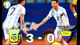 ARGENTINA VS ECUADOR [3-0] | RESUMEN COMPLETO | COPA AMERICA 2021 4tos de FINAL