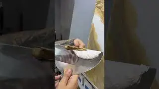 Имитация мрамора в технике СРЕЗ-КАМНЯ Белый мрамор комбинированный с серо бежевой жилой.