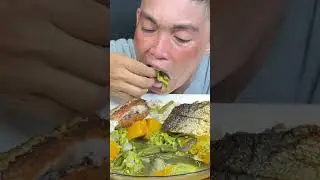 Pritong Bangus at Dinengdeng #shortvideo #asmr #eating #eatingshow