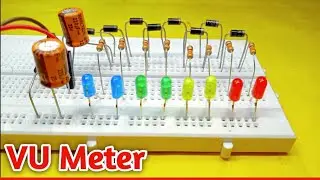 How to Make VU Meter Without IC, Transistor, PCB | VU Meter Breadboard Tutorial