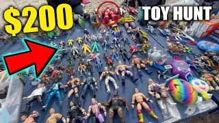 TOY HUNTING FOR BATMAN TOYS HUGE Flea market HAUL !!!