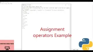 Python- Assignment operators Example