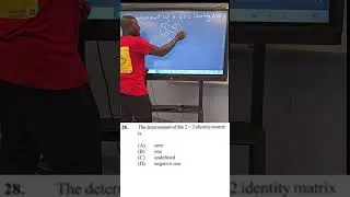 Determinant of the Identity Matrix #csec #maths #florida #mathshack #mathtricks #mathematics