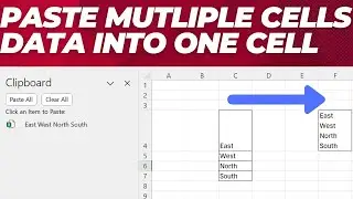 Paste Multiple Cells Data Into One Cell in Excel