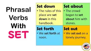 Phrasal Verbs with SET, Meaning and Example Sentences