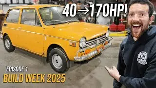 Crotch Rocket Powered Honda Micro Car Build! CBR1000RR Honda N600 | Build Week 2025