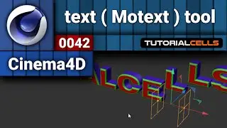 0042. text ( Motext ) tool in cinema 4d